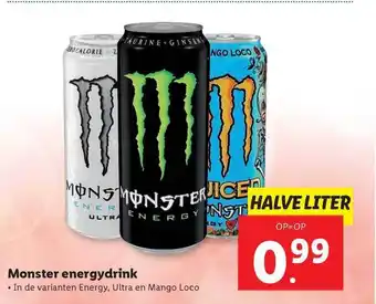 Lidl Monster energydrink aanbieding