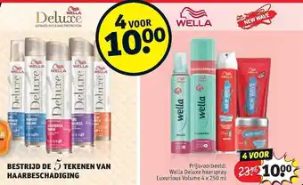 Kruidvat Wella deluxe haarspray luxurious volume aanbieding