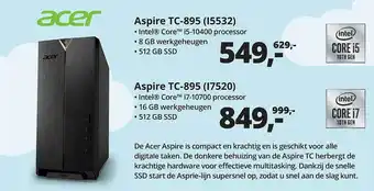 Paradigit Acer Aspire TC-895 (I5532) Of Aspire TC-895 (I7520) Desktop aanbieding