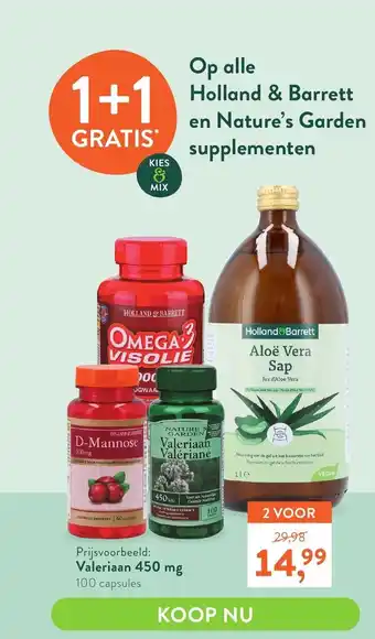 Holland & Barrett Valeriaan 450 mg 100 capsules aanbieding