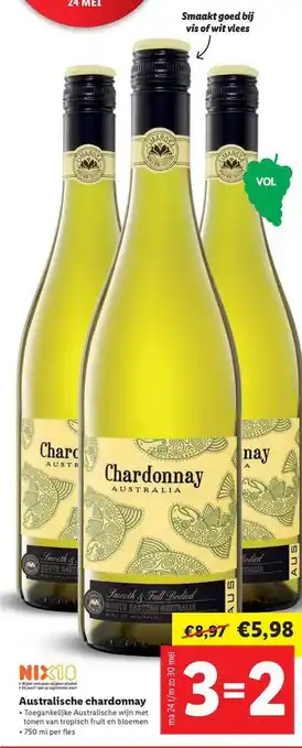 Lidl Australische chardonnay aanbieding