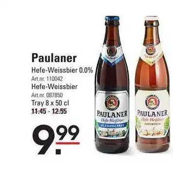 Sligro Paulaner hefe-weissbier 0.0% of hefe-weissbier aanbieding