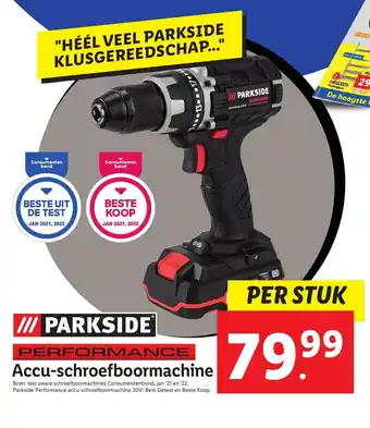 Lidl Parkside Accu-schroefboormachine aanbieding