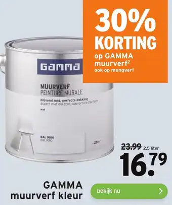 GAMMA GAMMA Muurverf kleur 2.5L aanbieding