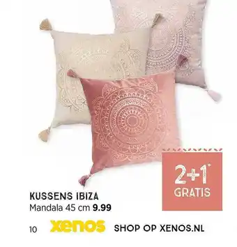 Xenos Kussens Ibiza 2+1 Gratis 45cm aanbieding