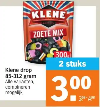 Albert Heijn Klene drop 2*85-312g aanbieding