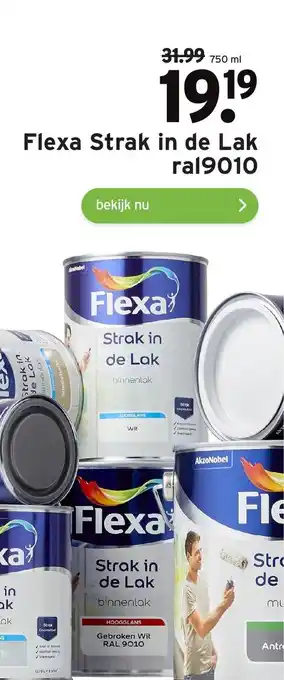 GAMMA Flexa Strak in de Lak ral9010 750ml aanbieding