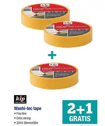 Pontmeyer Kip Washi-Tec Tape 2+1 Gratis aanbieding