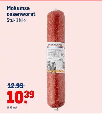 Makro Mokumse Ossenworst aanbieding