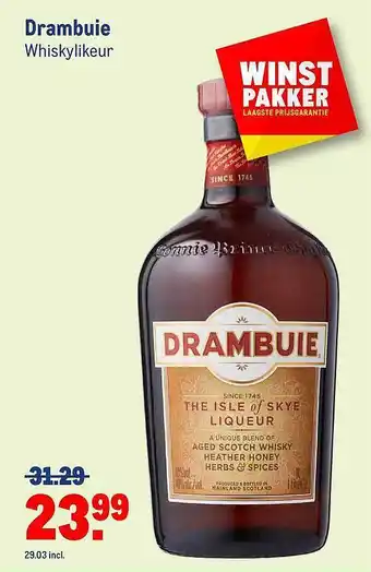 Makro Drambuie Whiskylikeur aanbieding