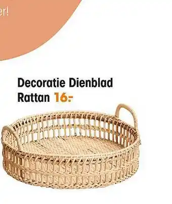 Kwantum Decoratie Dienblad Rattan aanbieding