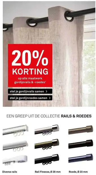 Karwei Op Alle Maatwerk Gordijnrails & -Roedes 20% Korting aanbieding