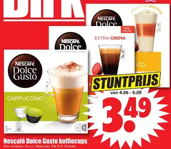 Dirk Nescafe Dolce Gusto koffiecups aanbieding