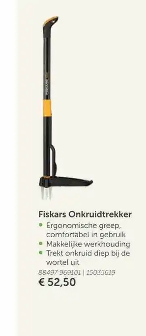 Aveve Fiskars Onkruidtrekker aanbieding