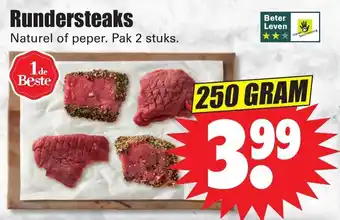 Dirk Rundersteaks 250 gram aanbieding