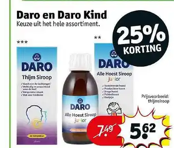 Kruidvat Daro En Daro Kind 25% Korting aanbieding