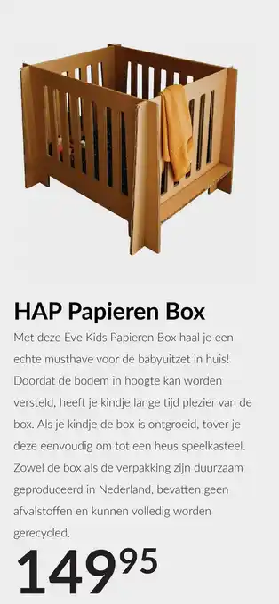 Babypark HAP papieren box aanbieding