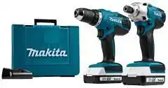 Toolnation Makita DK18041 - DF457D Accuboor + TD127D Slagschroever 18V 1,5 AH Li-ion aanbieding