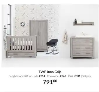 Babypark Twf juno grijs aanbieding