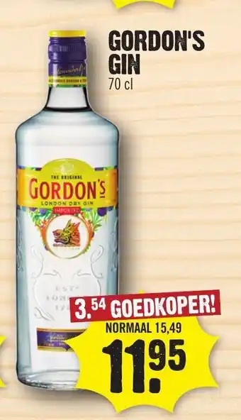 Dirk Gordon's gin aanbieding