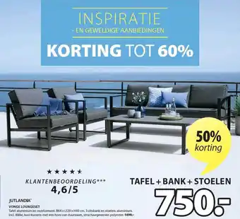 Jysk Jutlandia Vonge Loungeset 50% Korting aanbieding