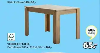 Jysk Vedde Eettafel 60% Korting aanbieding