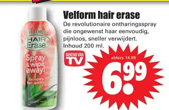 Dirk Velform hair erase 200 ml aanbieding