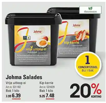 Sligro Johma Salades 20% Korting aanbieding