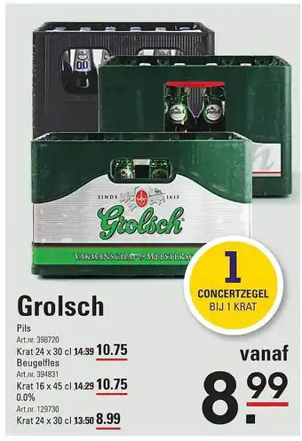 Sligro Grolsch Pils aanbieding