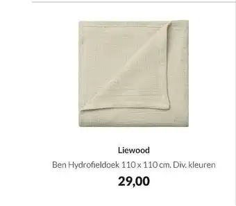 Babypark Liewood Ben Hydrofieldoek 110 X 110 Cm aanbieding