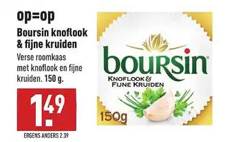 ALDI Boursin Knoflook & Fijn Kruiden aanbieding