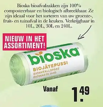 De Online Drogist Bioska Bioafvalzakken aanbieding