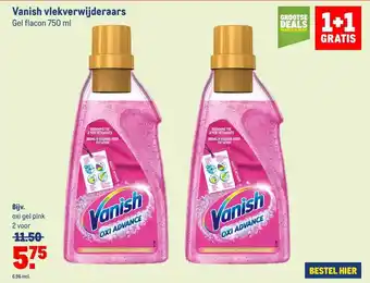 Makro Vanish Vlekverwijderaars 1+1 Gratis aanbieding