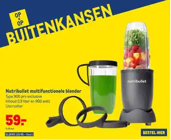 Makro Nutribullet Multifunctionele Blender 900 Pro Exclusive aanbieding