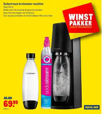 Makro Sodastream Bruiswater Machine Terra aanbieding