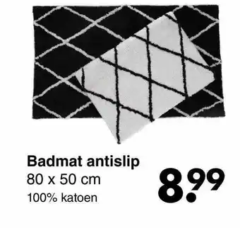 Wibra Badmat Antislip 80 X 50 Cm aanbieding