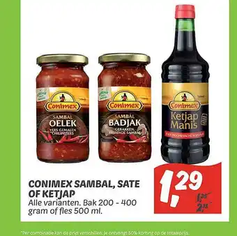 Dekamarkt Conimex Sambal, Sate Of Ketjap aanbieding