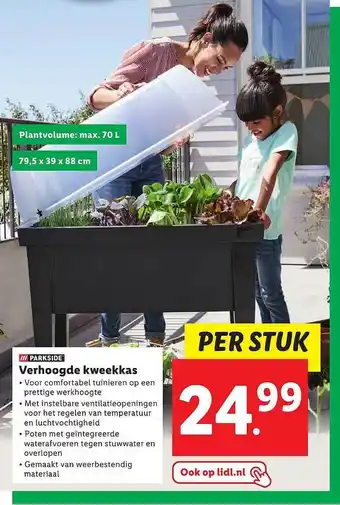 Lidl Parkside Verhoogde Kweekkas aanbieding