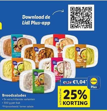 Lidl Chef Select Broodsalades 25% Korting aanbieding