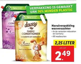 Lidl Doussy Navulverpakking Wasverzachter aanbieding