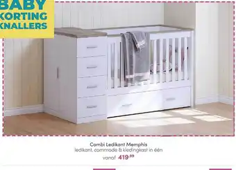 Baby & Tiener Combi Ledikant Memphis Ledikant, Commode & Kledingkast aanbieding