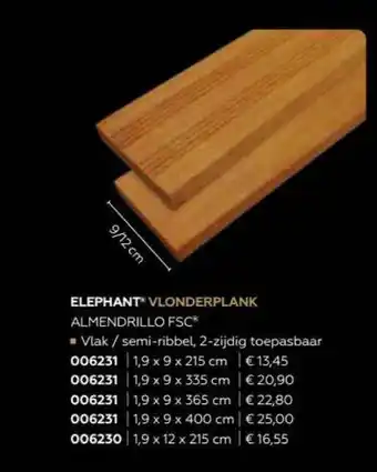 Garden Stones & Basics Elephant Vlonderplank Almendrillo FSC aanbieding