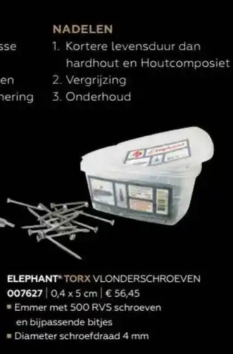 Garden Stones & Basics Elephant Torx Vlonderschroeven aanbieding