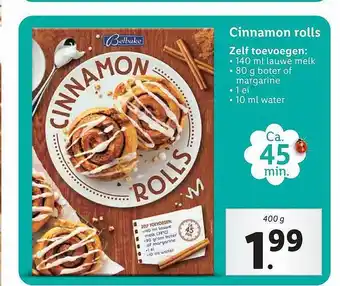 Lidl Belbake Cinnamon Rolls aanbieding