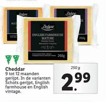 Lidl Deluxe Cheddar aanbieding