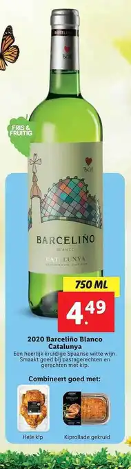 Lidl 2020 Barceliño Blanco Catalunya aanbieding