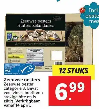 Lidl Zeeuwse Oesters aanbieding