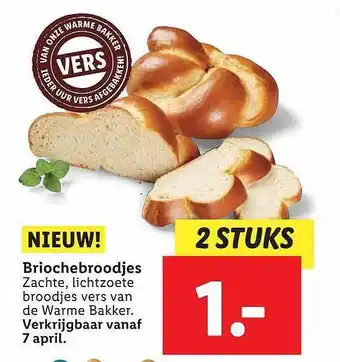 Lidl Briochebroodjes aanbieding