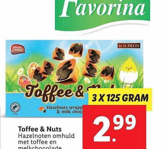 Mister Choc Toffee & Nuts aanbieding bij Lidl