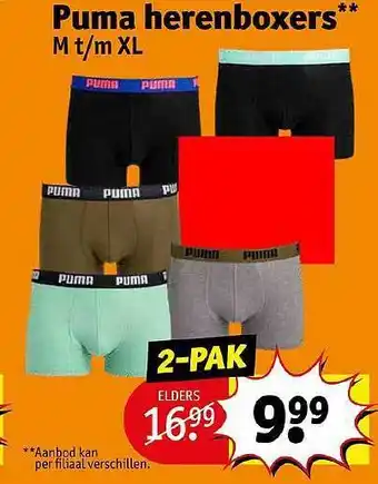 Kruidvat Puma Herenboxers aanbieding